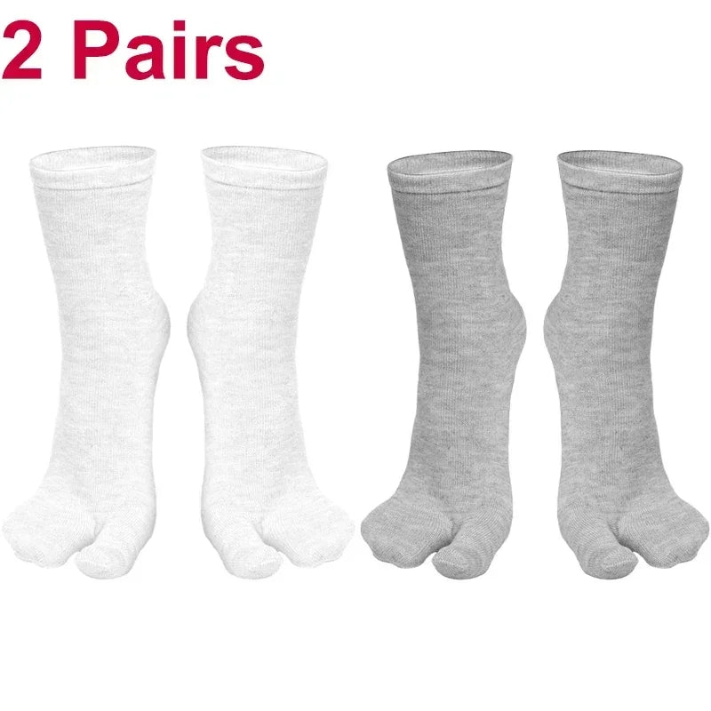 Fashion Japanese Style Tabi Toe Socks For Men Women Summer Fiber TwoFinger Socks Kimono  Flip Flop