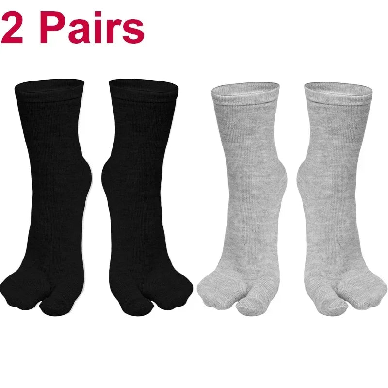 Fashion Japanese Style Tabi Toe Socks For Men Women Summer Fiber TwoFinger Socks Kimono  Flip Flop