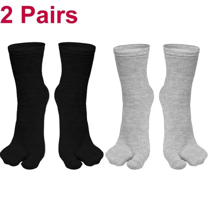 Fashion Japanese Style Tabi Toe Socks For Men Women Summer Fiber TwoFinger Socks Kimono  Flip Flop