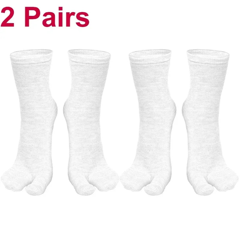 Fashion Japanese Style Tabi Toe Socks For Men Women Summer Fiber TwoFinger Socks Kimono  Flip Flop