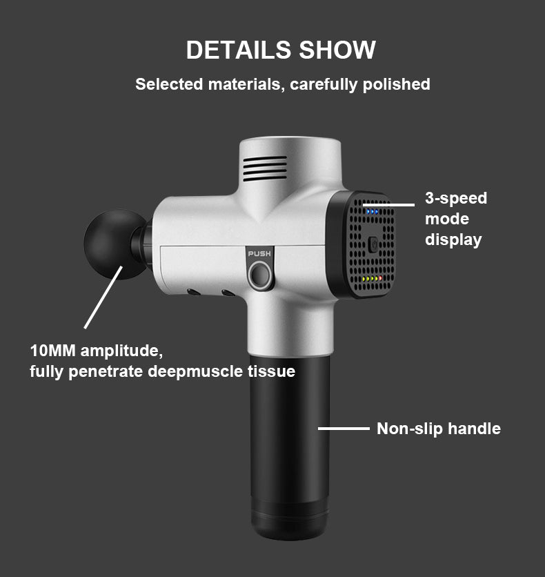Phoenix A2 Massage Gun, Deep Tissue Percussion Massager for Muscle Relaxation, Portable Handheld Fascia Gun with Dynamic