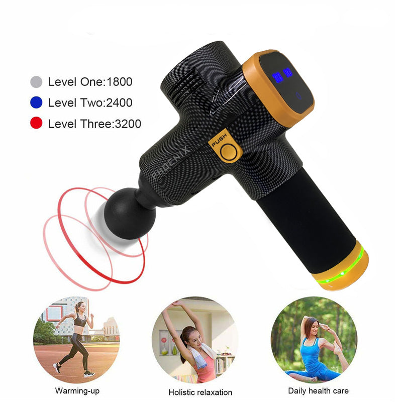 Phoenix A2 Massage Gun, Deep Tissue Percussion Massager for Muscle Relaxation, Portable Handheld Fascia Gun with Dynamic