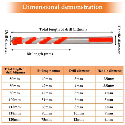 Professional 16PCS Tungsten Carbide Masonry Drill Bit Set Heavy Duty Drill Bits For Metal Steel Til 7