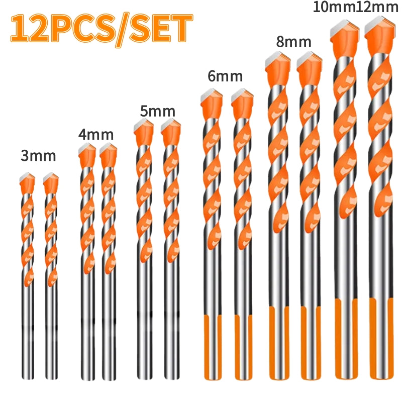 Professional 16PCS Tungsten Carbide Masonry Drill Bit Set Heavy Duty Drill Bits For Metal Steel Til 6