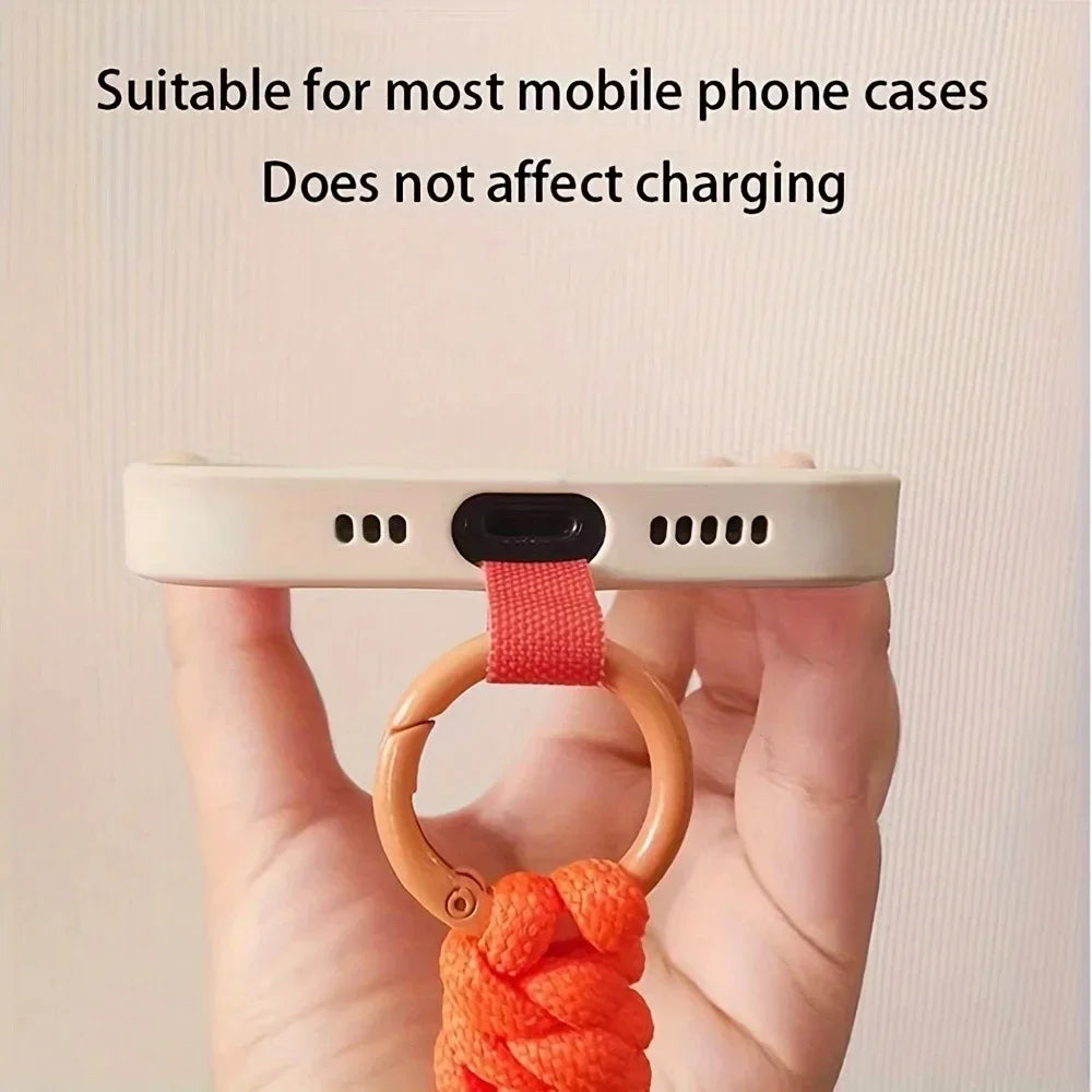 Adjustable Handwoven Universal Mobile Phone Wrist Strap, Outdoor Short Lanyard, Anti-Drop Rope for Any Phone Case