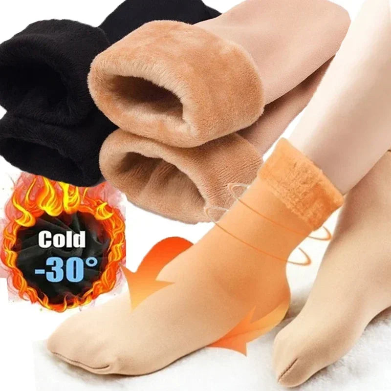 5Pair Womens Winter Thermal Socks Thicken Warm Cashmere Wool Blend Short Socks For Boots Snow Home