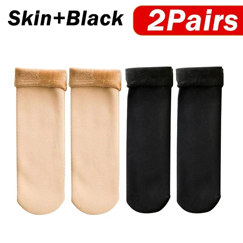 5Pair Womens Winter Thermal Socks Thicken Warm Cashmere Wool Blend Short Socks For Boots Snow Home