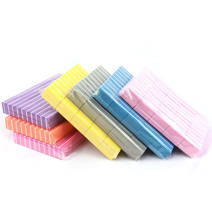 Mini Nail Files Double-sided Blocks, Colorful Sponge Nail Buffers, Polishing Nail Art Tools for Manicure