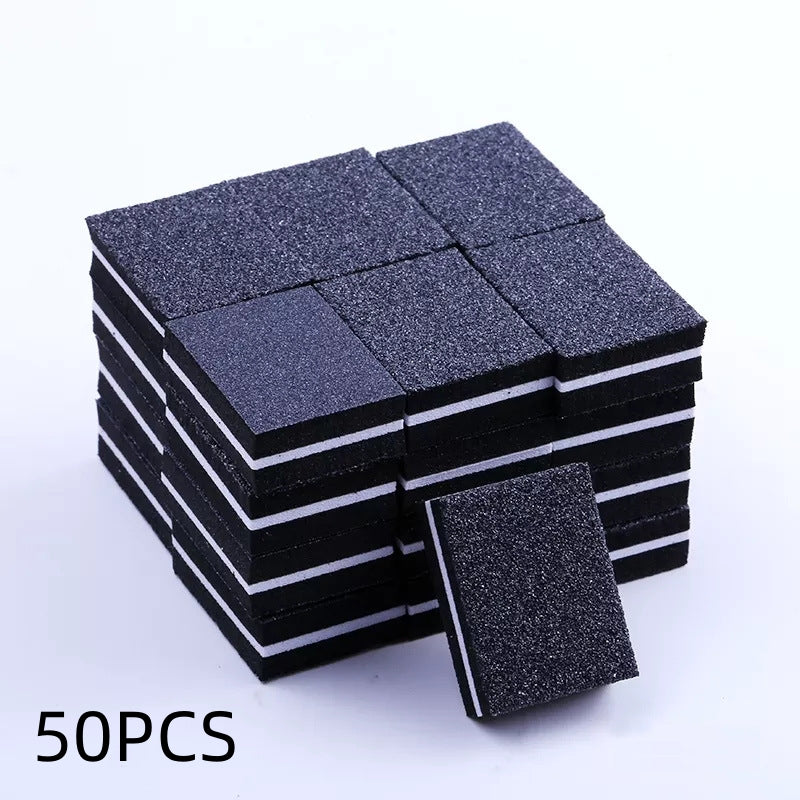 Mini Nail Files Double-sided Blocks, Colorful Sponge Nail Buffers, Polishing Nail Art Tools for Manicure