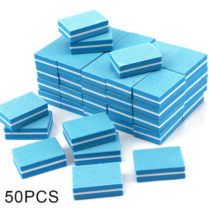 Mini Nail Files Double-sided Blocks, Colorful Sponge Nail Buffers, Polishing Nail Art Tools for Manicure