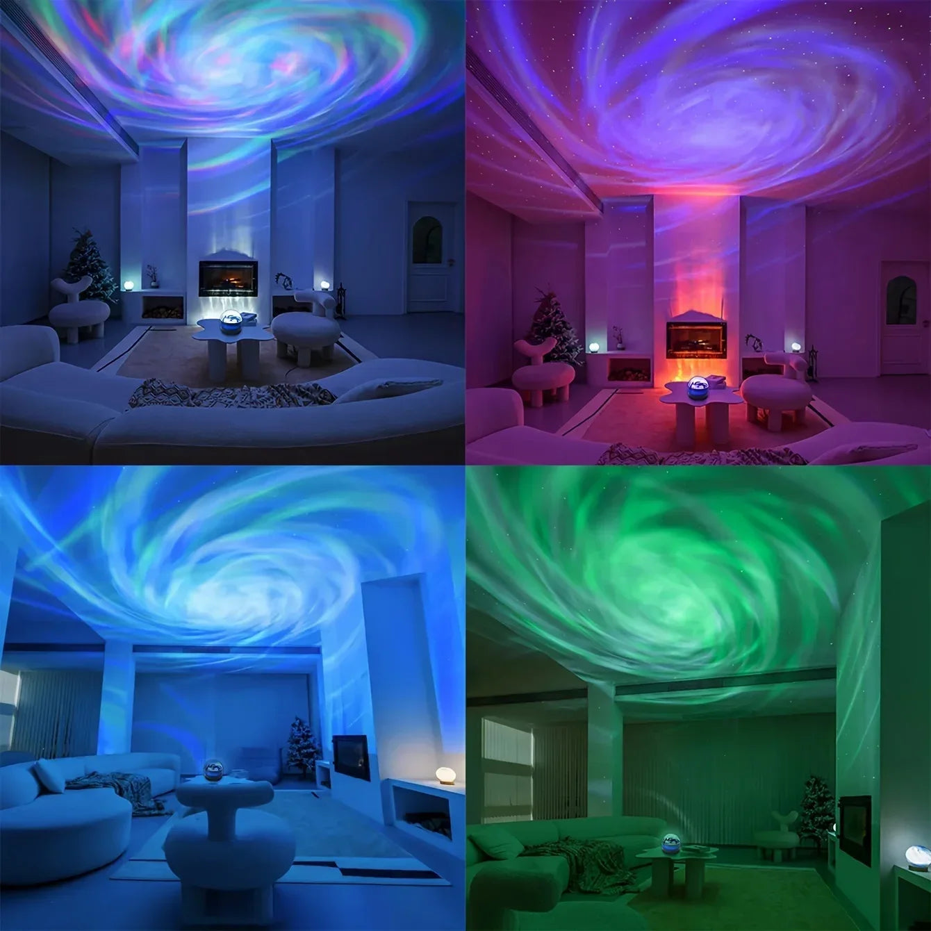 LED Galaxy Projector Light with Remote Control, 3-in-1 Aurora, Stars, and Nebula Night Light for Bedroom Decoration,