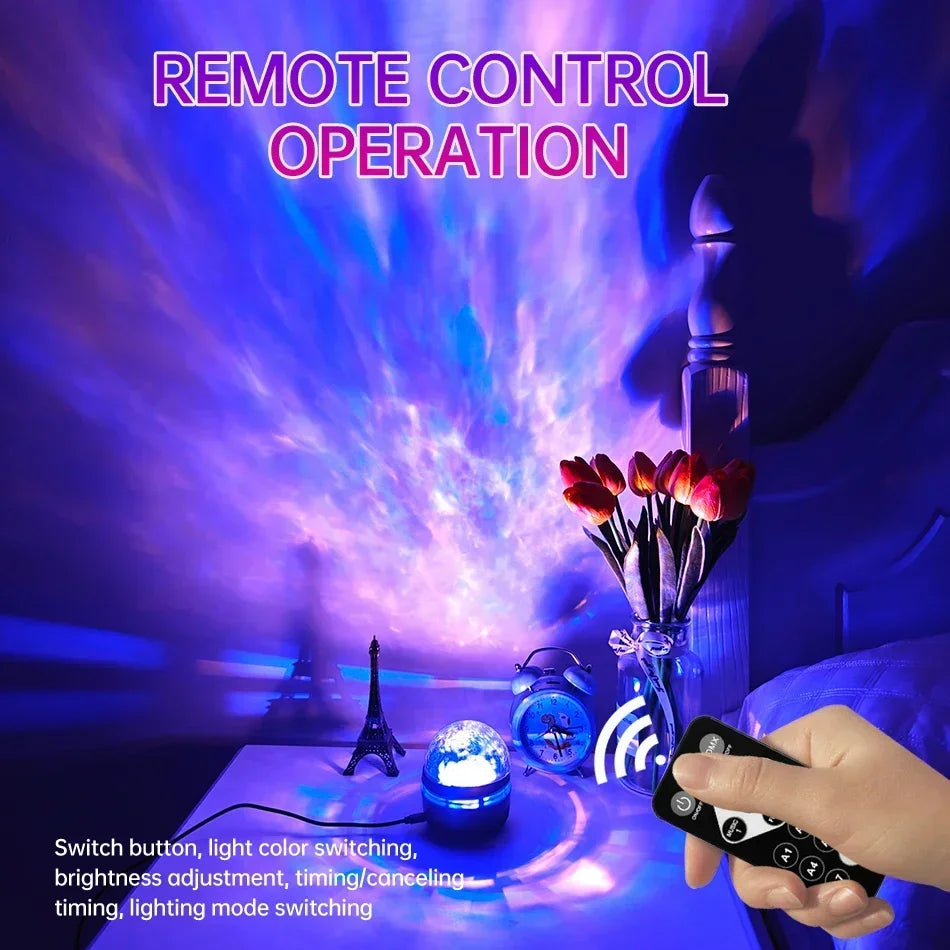 LED Galaxy Projector Light with Remote Control, 3-in-1 Aurora, Stars, and Nebula Night Light for Bedroom Decoration,