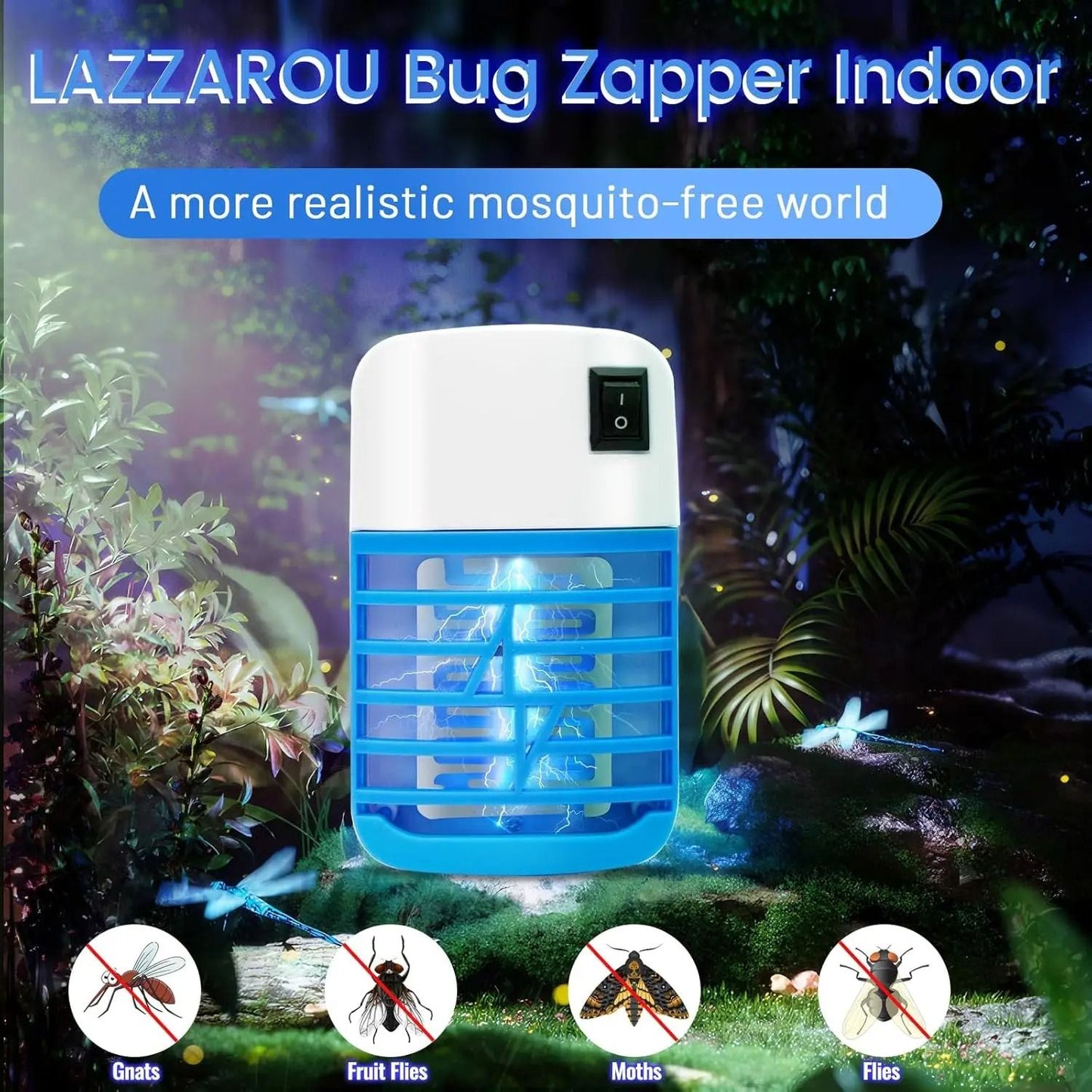 Electric Indoor Bug Zapper LED Lamp Plug In Insect Trap 1