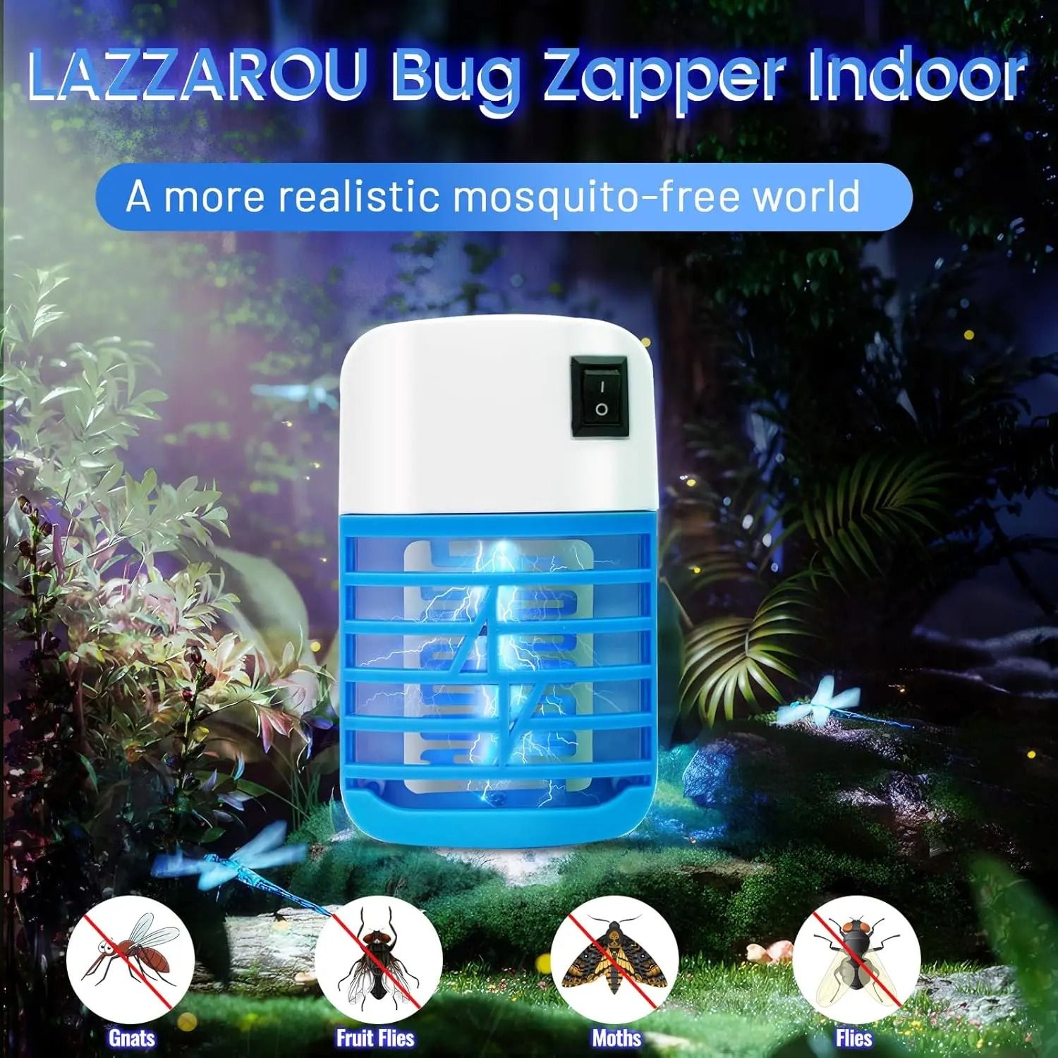 Electric Indoor Bug Zapper LED Lamp Plug In Insect Trap 1