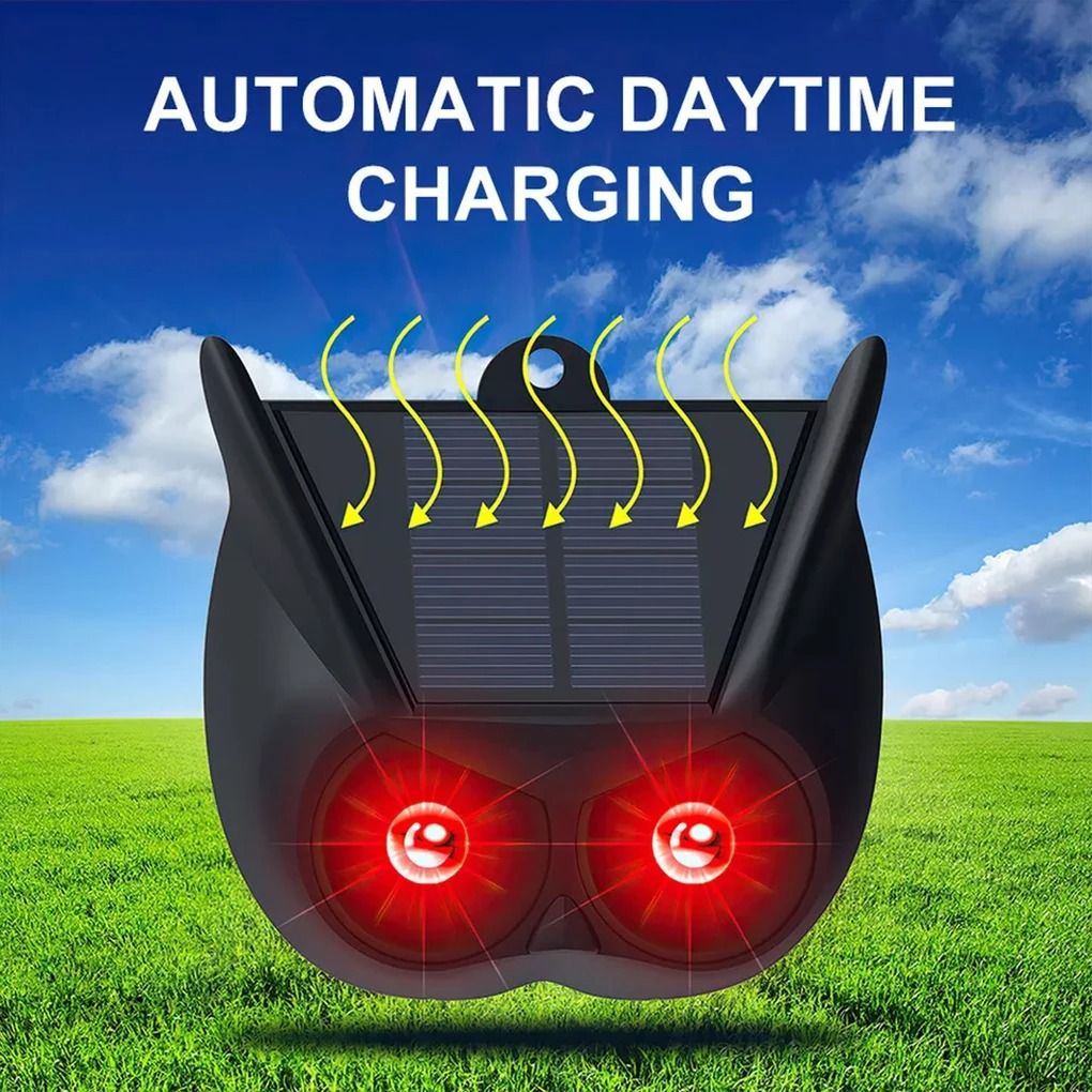 Solar Powered Ultrasonic Animal Repellent IP55 Waterproof Motion Sensor Wildlife Deterrent 1