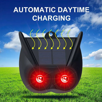 Solar Powered Ultrasonic Animal Repellent IP55 Waterproof Motion Sensor Wildlife Deterrent 1