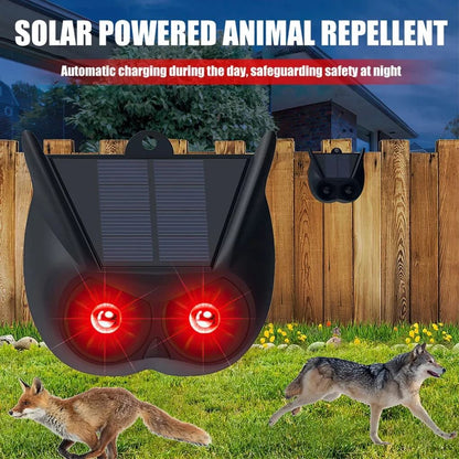 Solar Powered Ultrasonic Animal Repellent IP55 Waterproof Motion Sensor Wildlife Deterrent 2