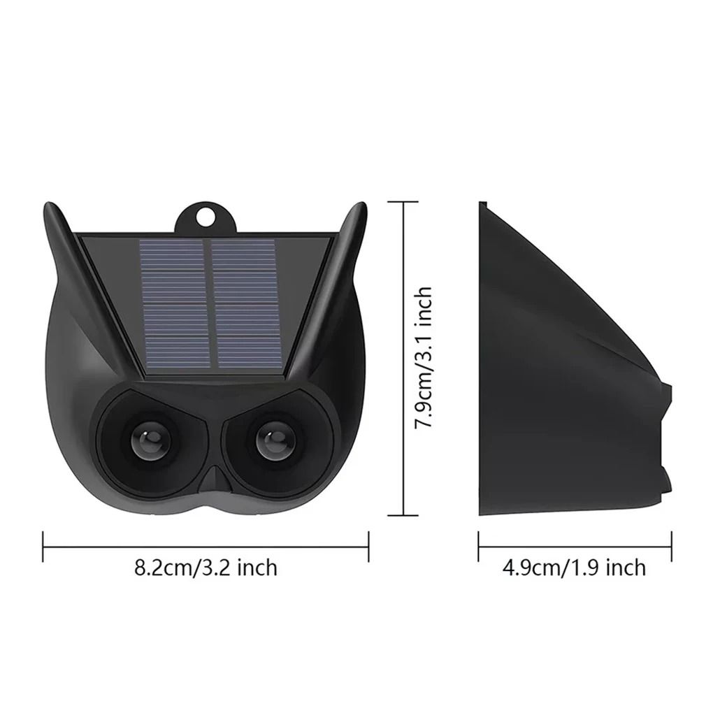 Solar Powered Ultrasonic Animal Repellent IP55 Waterproof Motion Sensor Wildlife Deterrent 5