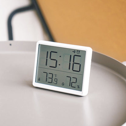 Ultra Thin Alarm Clock LCD Large Screen Digital Temperature Hygrometer, Simple Magnetic Desk Decoration Clocks
