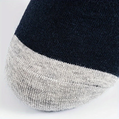 10 Pairs Mens Color Block Boat Socks Fashion Breathable Comfy Low Cut Ankle Socks For Sports Casual 2