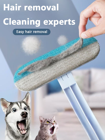 Long Handle Multifunctional Pet Hair Remover Brush, Cat Dog Fur Cleaner & Manual Window Cleaning Brush Tool