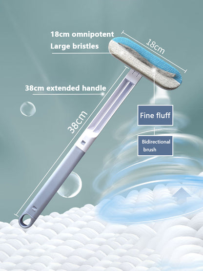 Long Handle Multifunctional Pet Hair Remover Brush, Cat Dog Fur Cleaner & Manual Window Cleaning Brush Tool