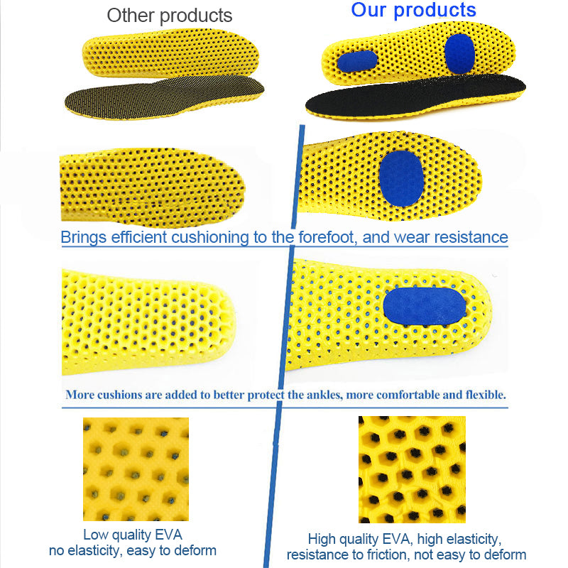 Memory Foam Insoles, Cushion Running Insoles, Breathable Sole Mesh, Orthopedic Insoles for Men, Women, Deodorant