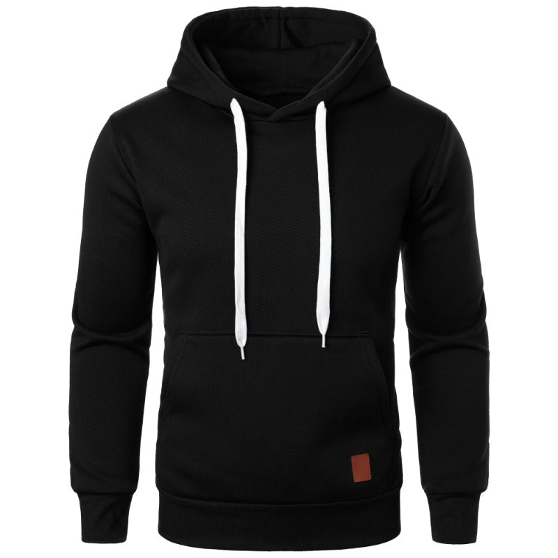 Mens Casual Hooded Pullover Lightweight Streetwear Sweatshirt With Drawstring Hood  Collar 1