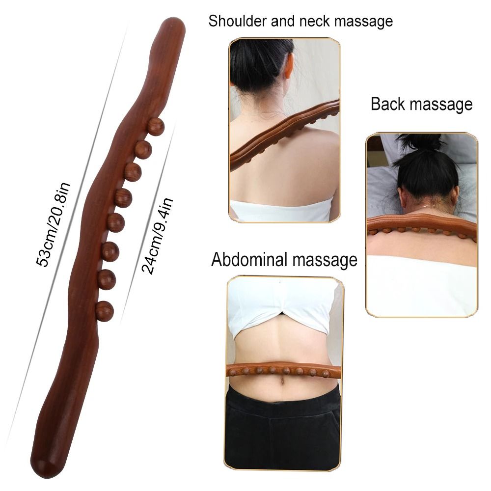 Beech Wood Rolling Pin Massage Stick For Relax Therapy 7