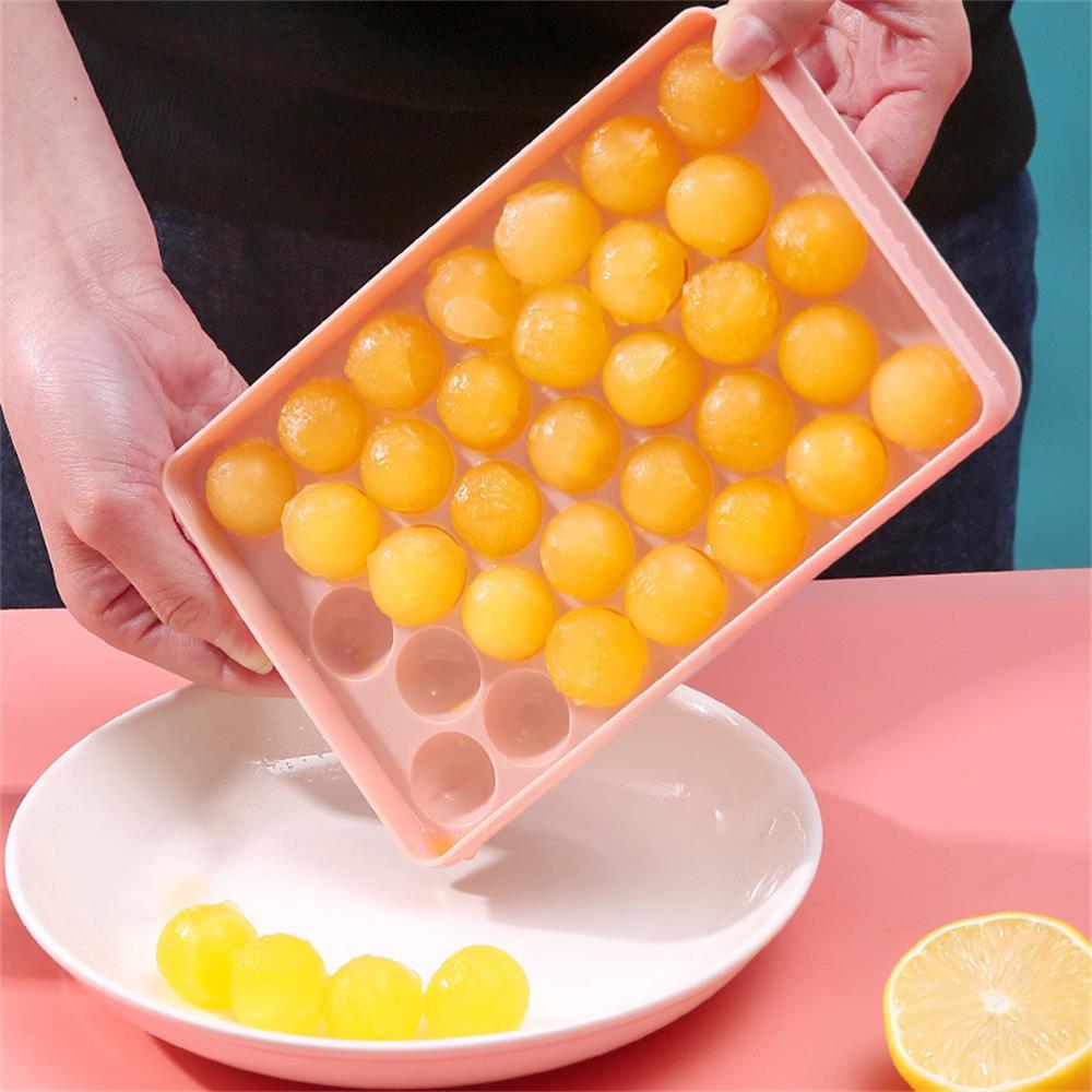 3D Round Ice Cube Tray With Lid Ice Ball Maker Compartment Ice Cube Model Box For Homemade Ice Crea 1