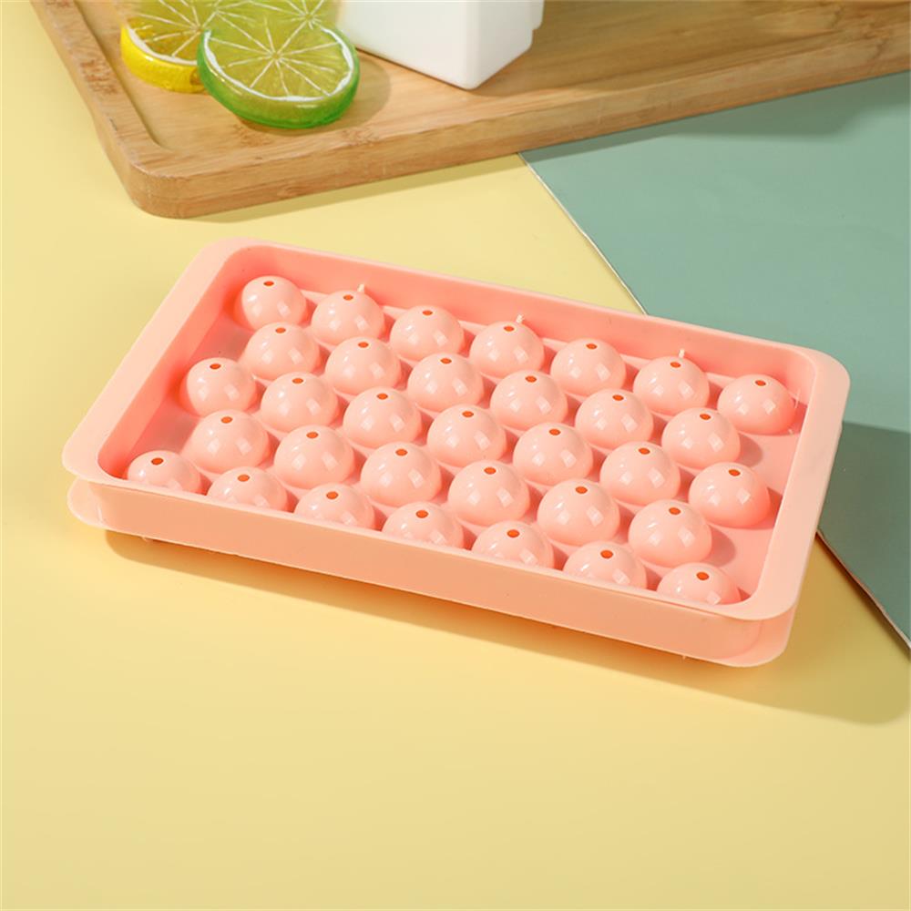 3D Round Ice Cube Tray With Lid Ice Ball Maker Compartment Ice Cube Model Box For Homemade Ice Crea 2