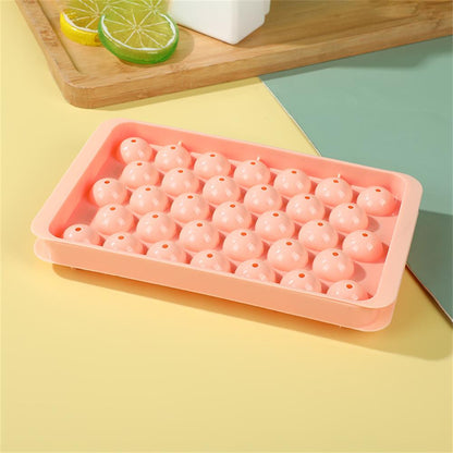 3D Round Ice Cube Tray With Lid Ice Ball Maker Compartment Ice Cube Model Box For Homemade Ice Crea 2