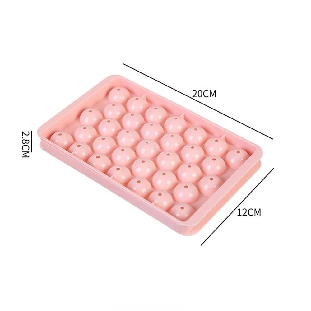3D Round Ice Cube Tray With Lid Ice Ball Maker Compartment Ice Cube Model Box For Homemade Ice Crea 5