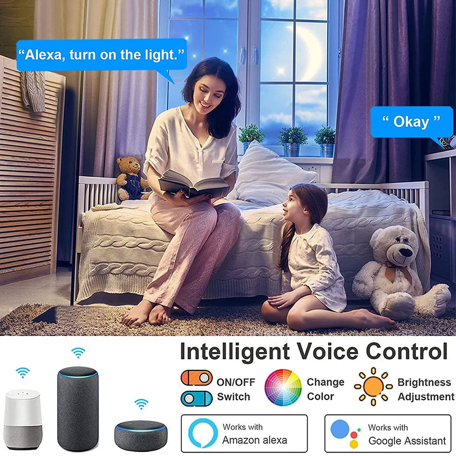 Tuya Smart WiFi BLE LED Ceiling Light, 24W RGBCW Round Lamp, Alexa Voice Control, 16M Colors, Indoor Lighting