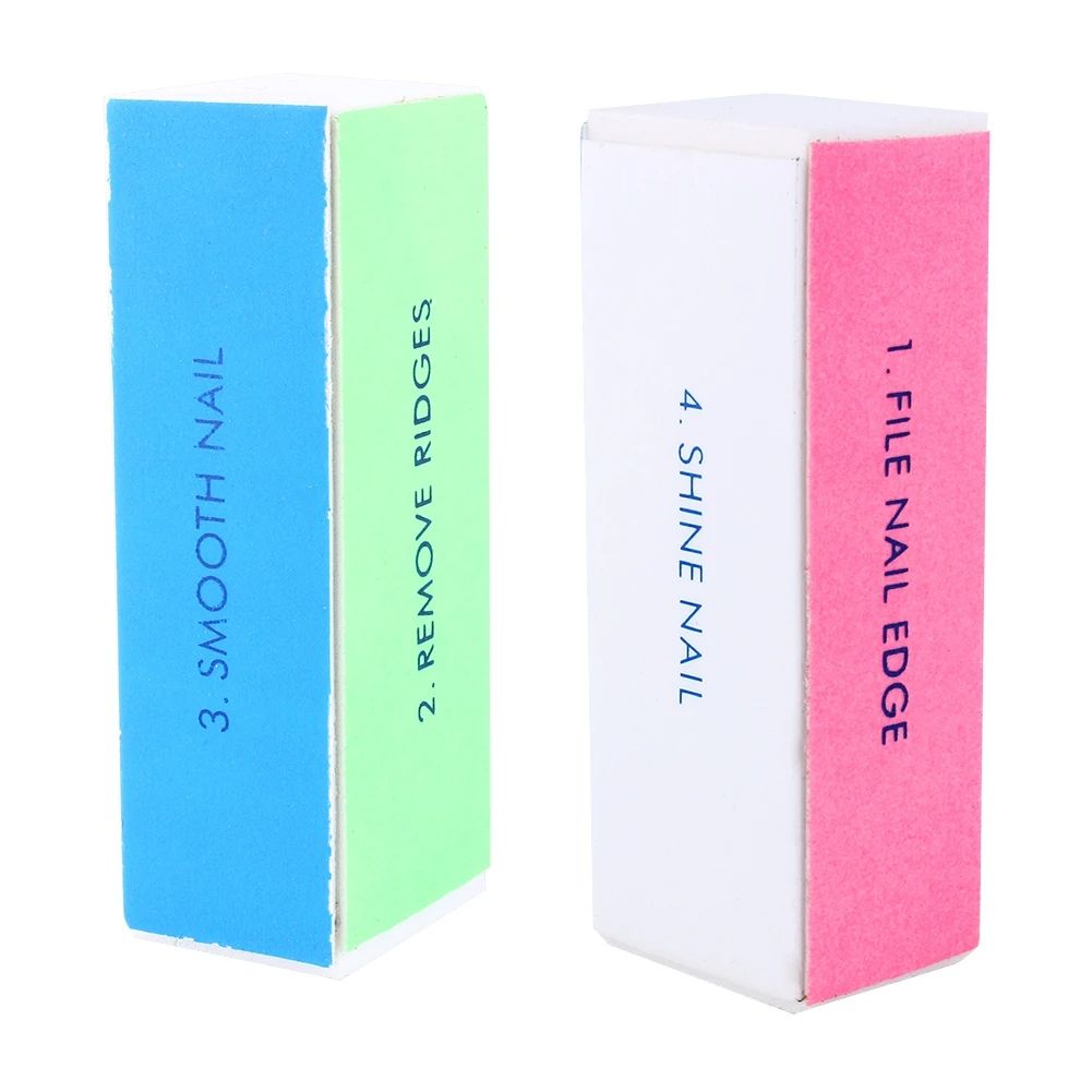 4 Ways Nail Sponge Buffer Block Shine Polisher Nail Buffing File Nail Polishing Tools Manicure Nail 1