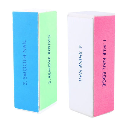 4 Ways Nail Sponge Buffer Block Shine Polisher Nail Buffing File Nail Polishing Tools Manicure Nail 1