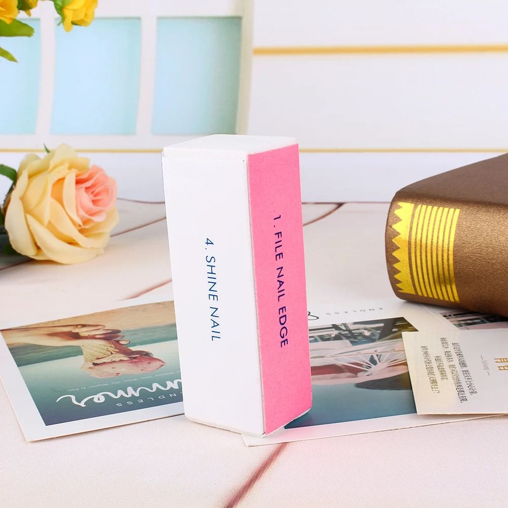 4 Ways Nail Sponge Buffer Block Shine Polisher Nail Buffing File Nail Polishing Tools Manicure Nail 3