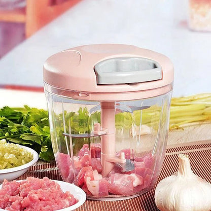 Manual Meat And Vegetable Chopper Garlic Press Crusher 500ml 900ml 12