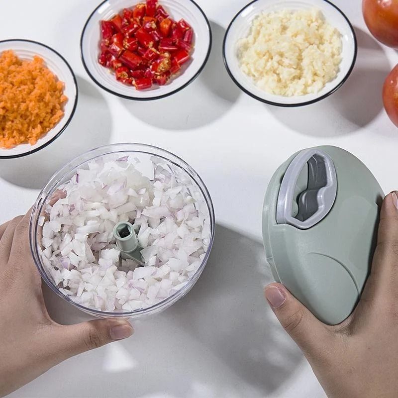 Manual Meat And Vegetable Chopper Garlic Press Crusher 500ml 900ml 4