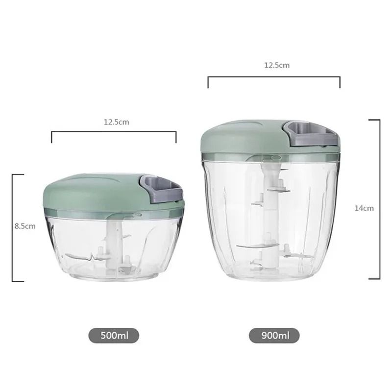 Manual Meat And Vegetable Chopper Garlic Press Crusher 500ml 900ml 6