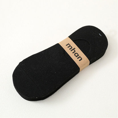 5Pair Lot Of Fashion Happy Mens Boat Socks Silicone Grip Invisible Cotton Ankle Socks 7
