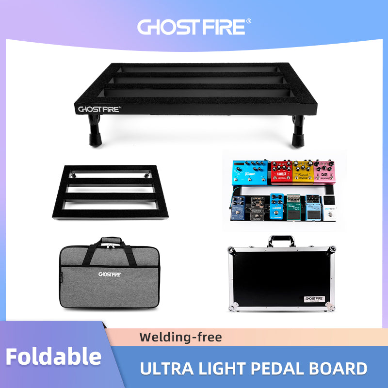 Ghost Fire Aluminum Alloy Super Light Portable Guitar Pedal Board Multiple Sizes Effect Pedalboard  1