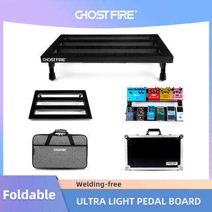 Ghost Fire Aluminum Alloy Super Light Portable Guitar Pedal Board Multiple Sizes Effect Pedalboard  1