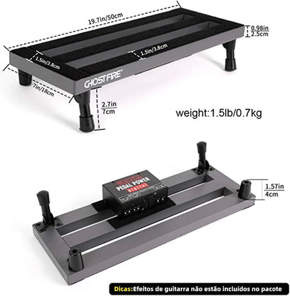Ghost Fire Aluminum Alloy Super Light Portable Guitar Pedal Board Multiple Sizes Effect Pedalboard  3