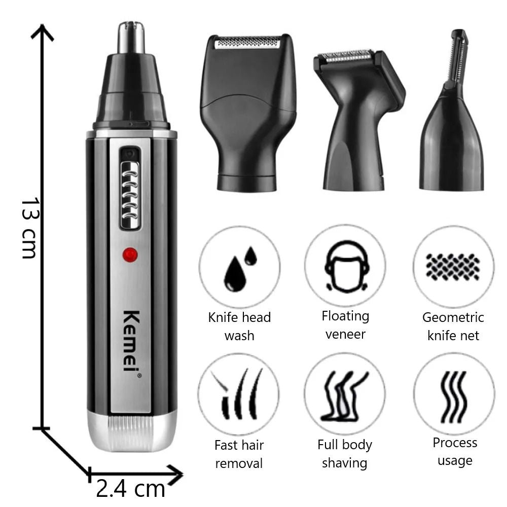 4 In 1 Rechargeable Nose Ear And Beard Hair Trimmer For Men 2