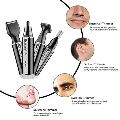 4 In 1 Rechargeable Nose Ear And Beard Hair Trimmer For Men 3