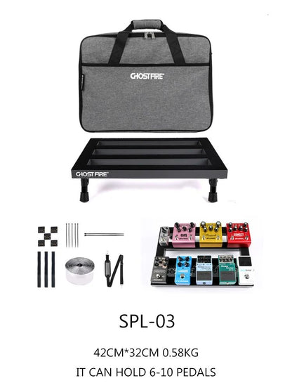 Ghost Fire Aluminum Alloy Super Light Portable Guitar Pedal Board Multiple Sizes Effect Pedalboard  8