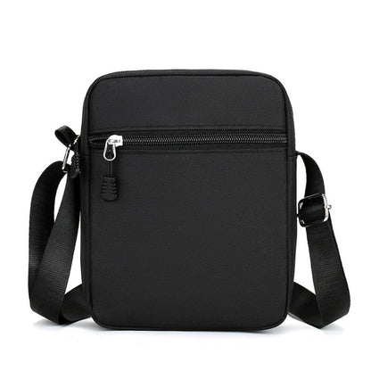 Durable Oxford Shoulder Bag, Mini Black Mobile Phone Bag Waist Pack for Men, Secure Crossbody Travel Pouch