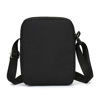 Durable Oxford Shoulder Bag, Mini Black Mobile Phone Bag Waist Pack for Men, Secure Crossbody Travel Pouch
