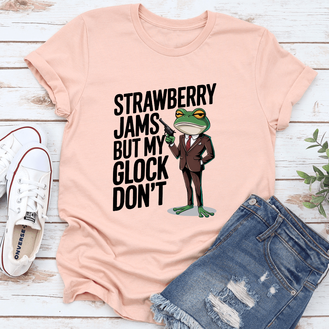 Strawberry Jams But My Glock Dont Tee 1